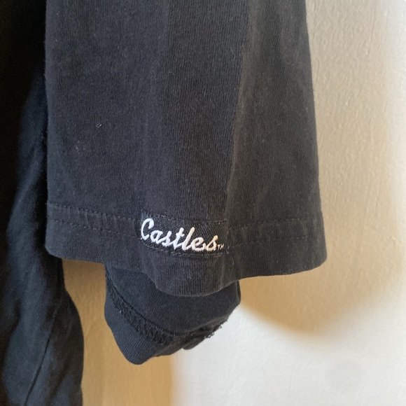 BLACK MENS CROOKS AND CASTLES SHIRT SIZE LARGE MADE IN INDIA 100% COTTON🇮🇳🖤👕 - Picture 5 of 7